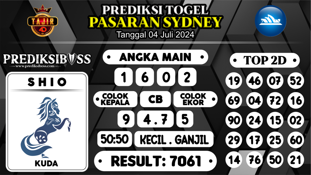 https://prediksibossmk.com/prediksi-boss-togel-sidney-kamis-04-juli-2024/