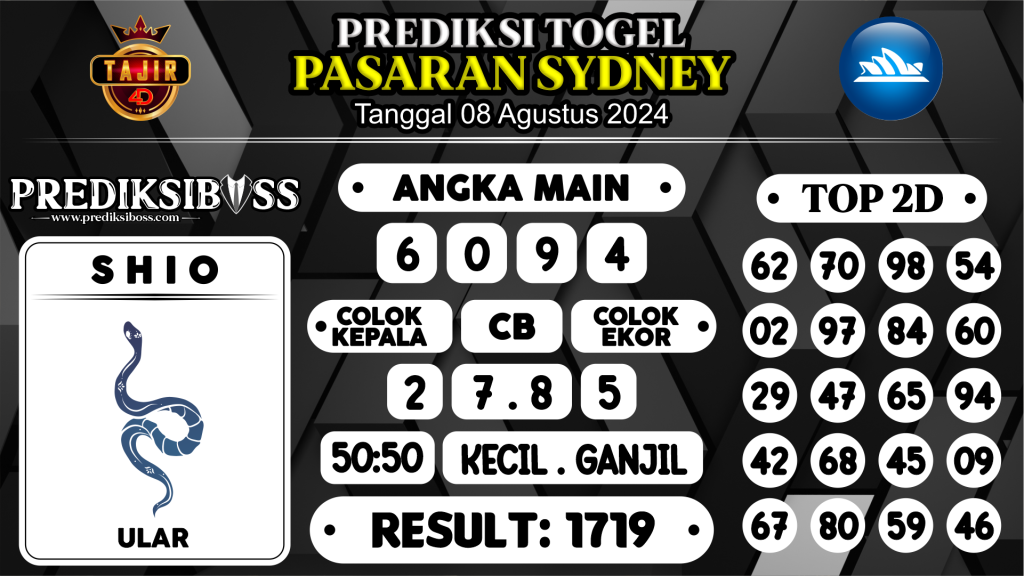 https://prediksibossmk.com/prediksi-boss-togel-sidney-kamis-08-agustus-2024/