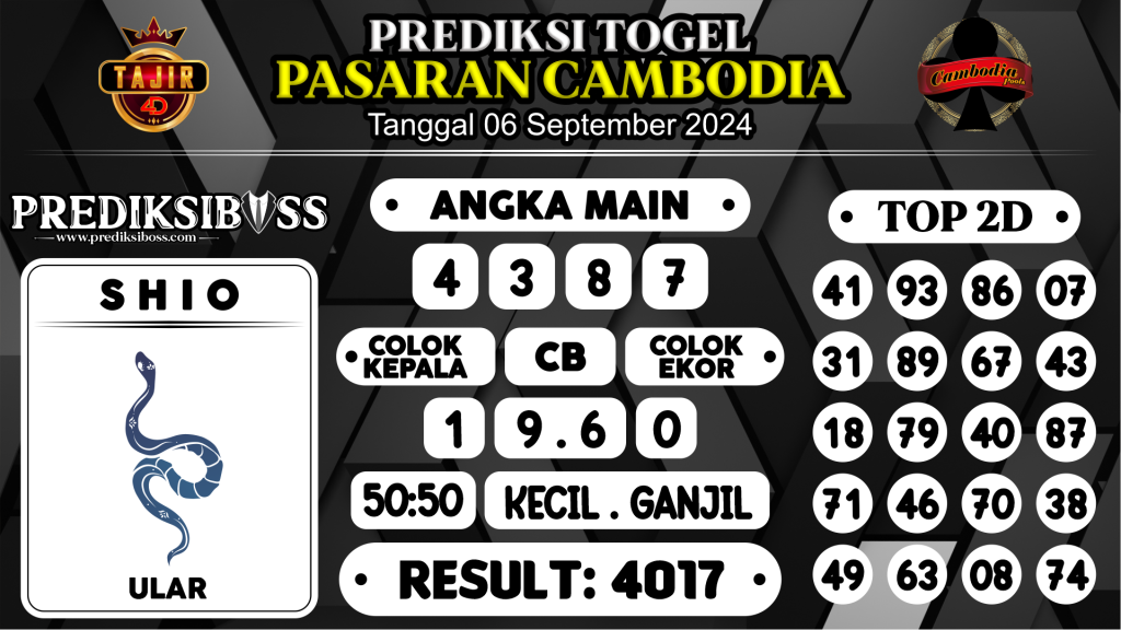 https://prediksibossmk.com/prediksi-boss-togel-cambodia-jumat-06-september-2024/